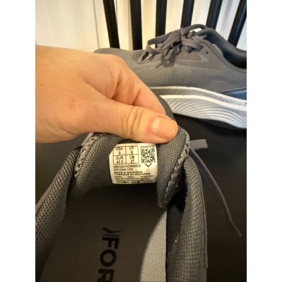 Saucony Echelon 10 grey running shoe size 9 - Picture 4 of 12